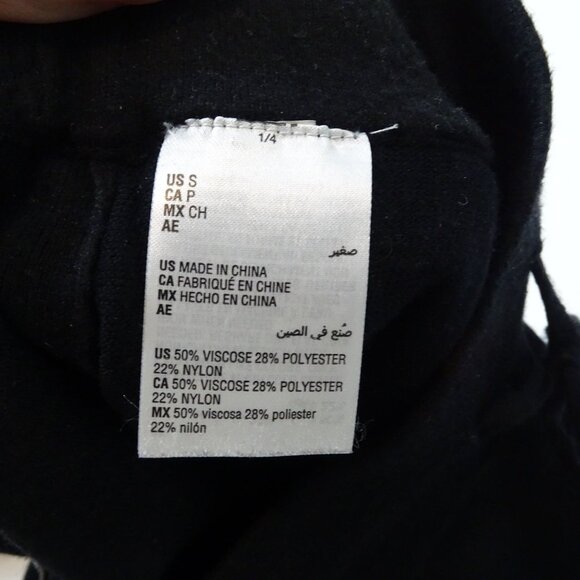 Culpos x INC Women Black Sweater Knit Cargo Jogger Pants Size S Ribbed Hem - Picture 7 of 13